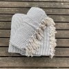 Plaid i Sort & Hvide Striber