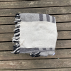 Plaid i Sort & Hvidt Stribet Mønster